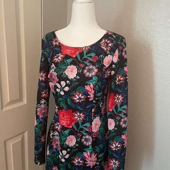 Project Runway Floral Print stretch fitted bodycon midi Dress Size medium - Picture 6 of 9